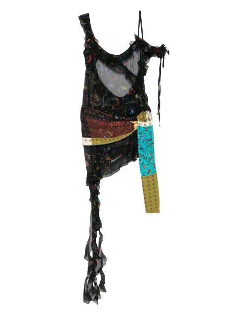 SIEDRES floral-print asymmetric dress