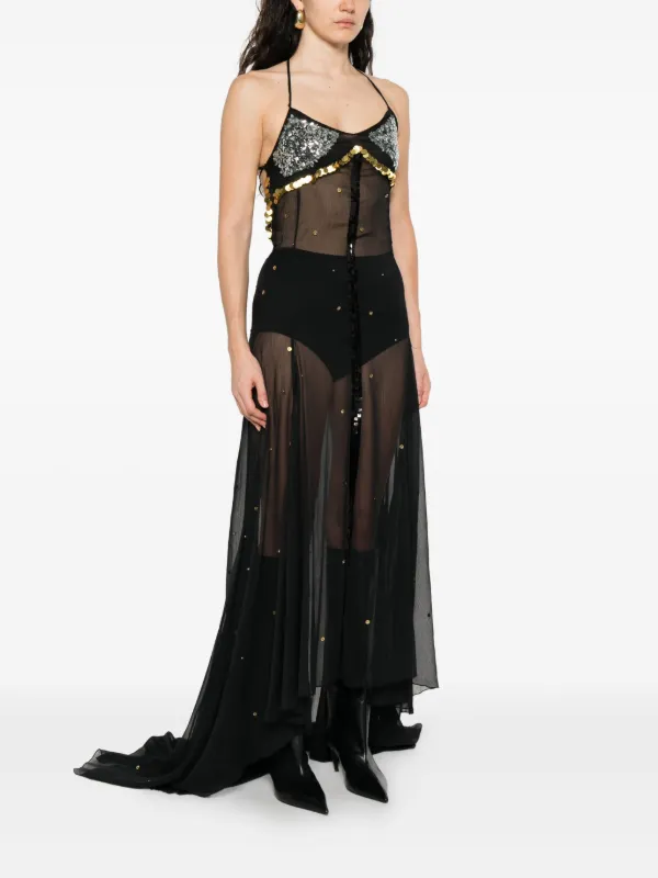 embellished halter neck maxi dress Oh Polly - Maxi Dress - Women - Polyester/Spandex - XXS