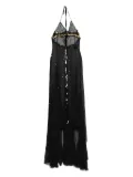 SIEDRES Vesina sequin-embellished halter-neck maxi dress - Black