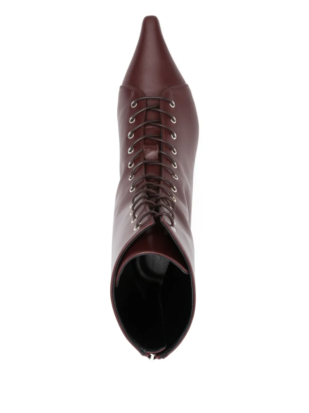 Aeyde 40mm lace-up pointed-toe boots Red