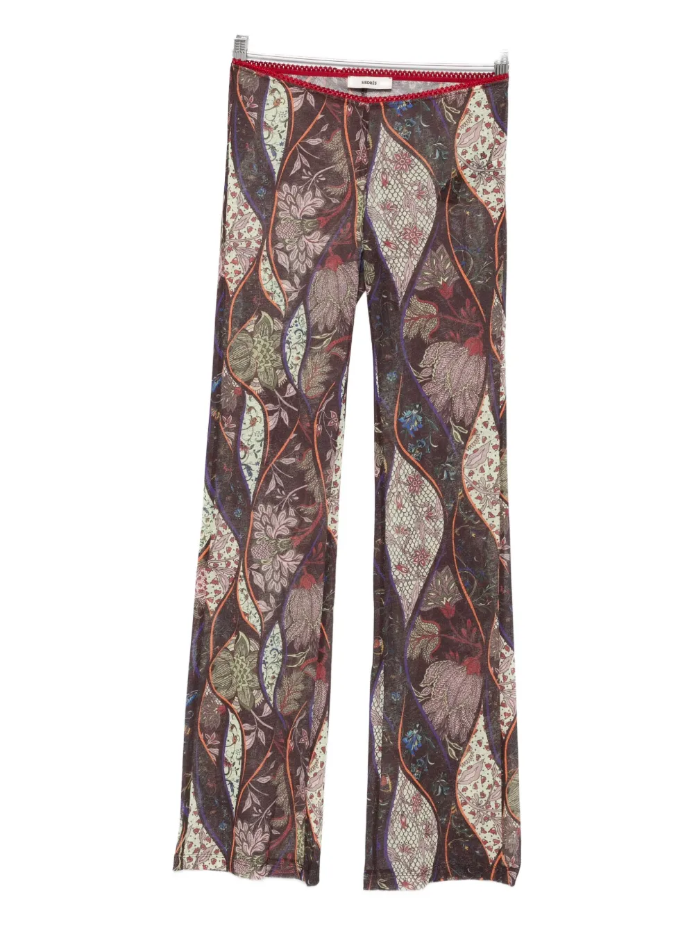 Siedres Floral-pattern Flared Trousers In Multi