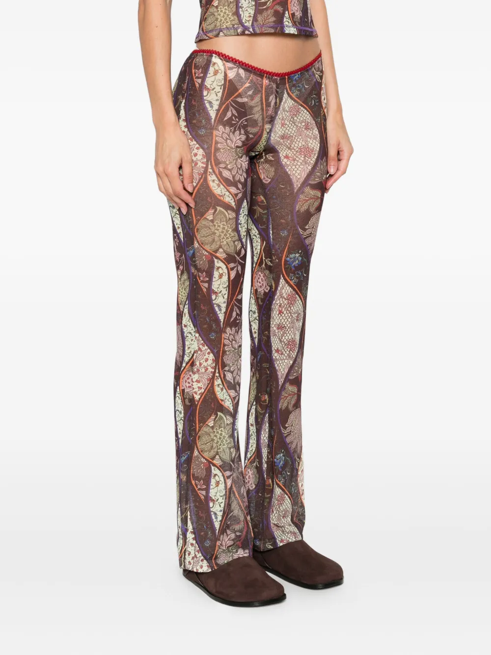 SIEDRES Flared broek Bruin