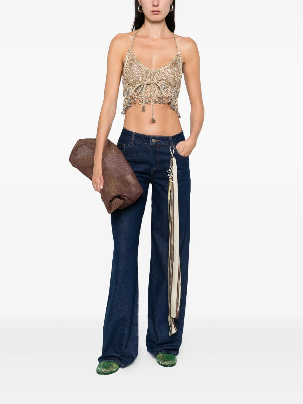 SIEDRES Odette jeans met sjaaldetail - Blauw