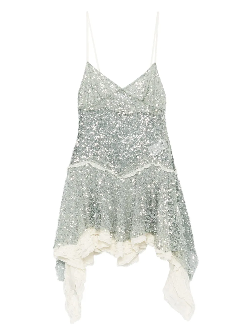 SIEDRES Miley jurk met pailletten en kant Groen