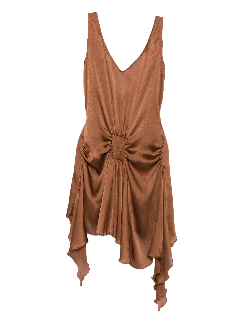 SIEDRES Jurk met ruches Bruin