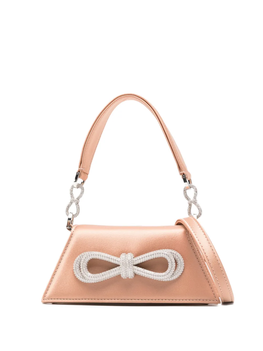 MACH & MACH Samantha crystal-embellished bow mini bag - Toni neutri