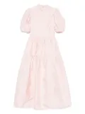 Cecilie Bahnsen puff-sleeve tiered midi dress - Pink