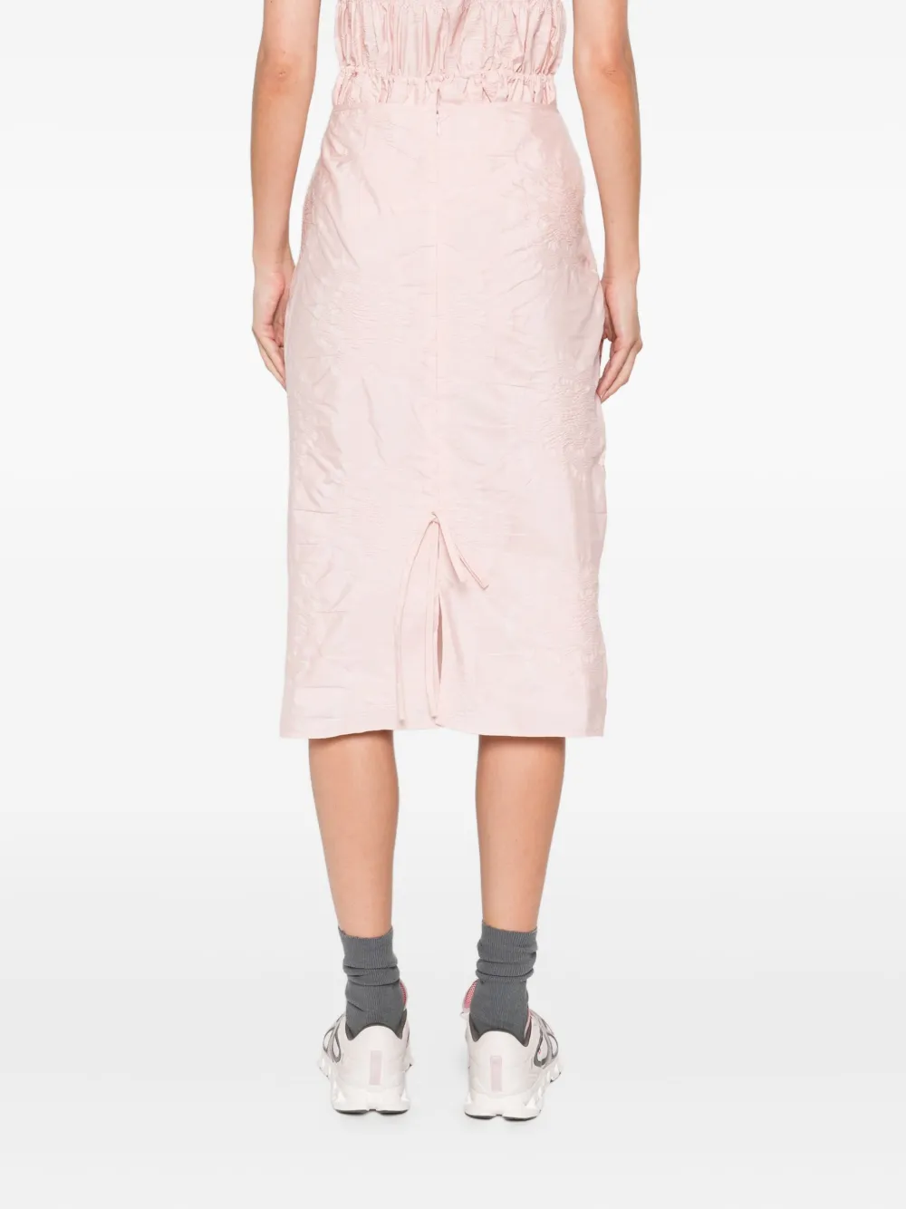 Cecilie Bahnsen Midi-plooirok Roze