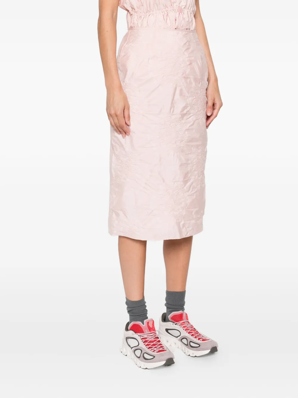 Cecilie Bahnsen Midi-plooirok Roze