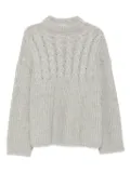 Cecilie Bahnsen cable-knit crew-neck sweater - Grey