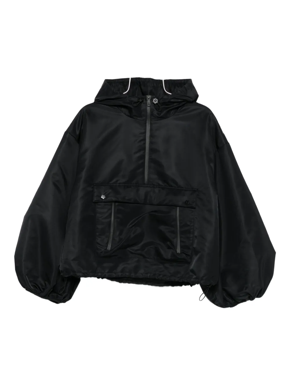 Cecilie Bahnsen hooded oversized jacket Zwart