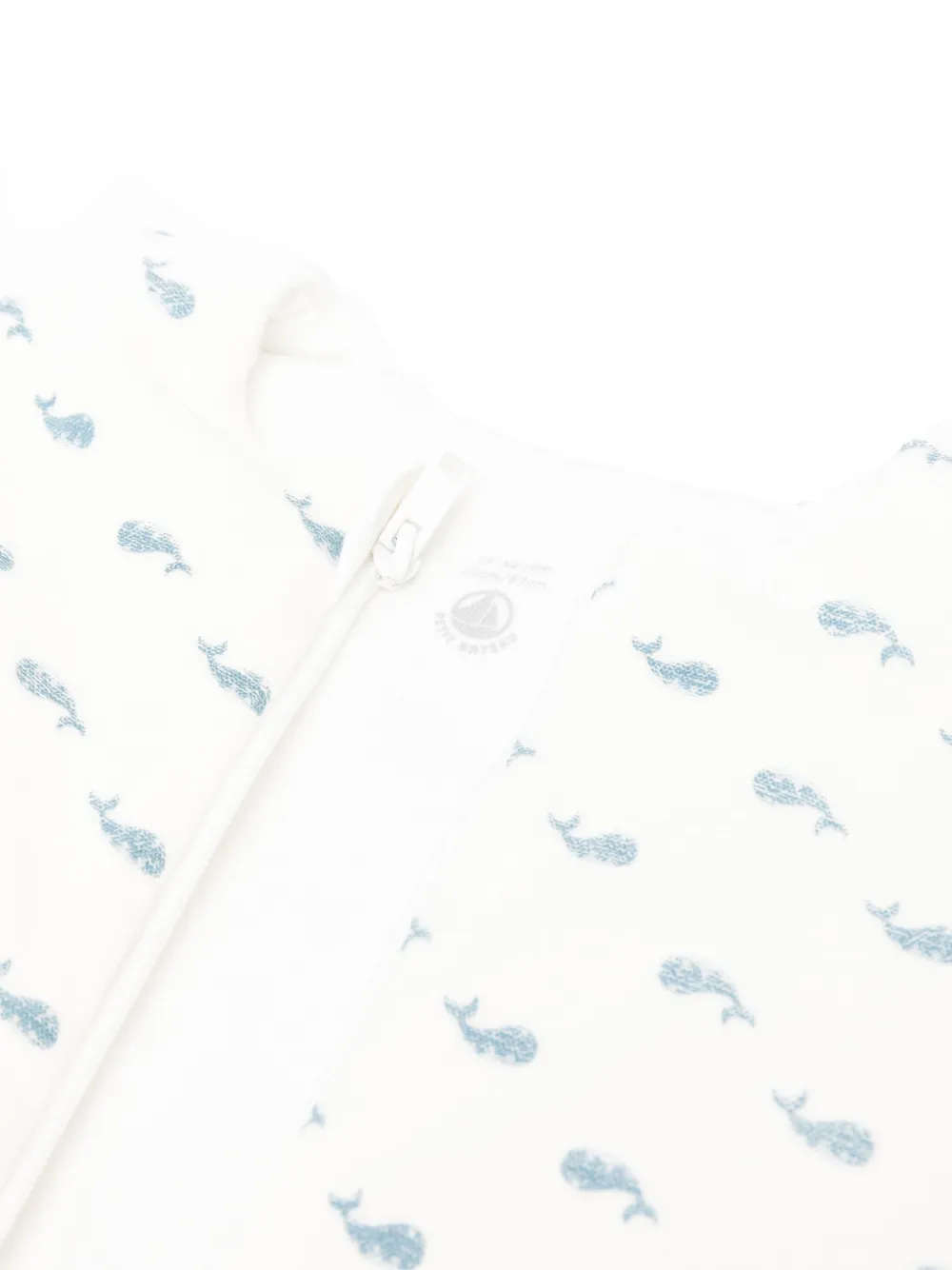 Petit Bateau whale-print sleeping bag Wit