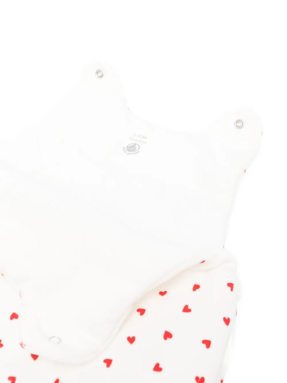 Petit Bateau heart-print sleeping bag Wit