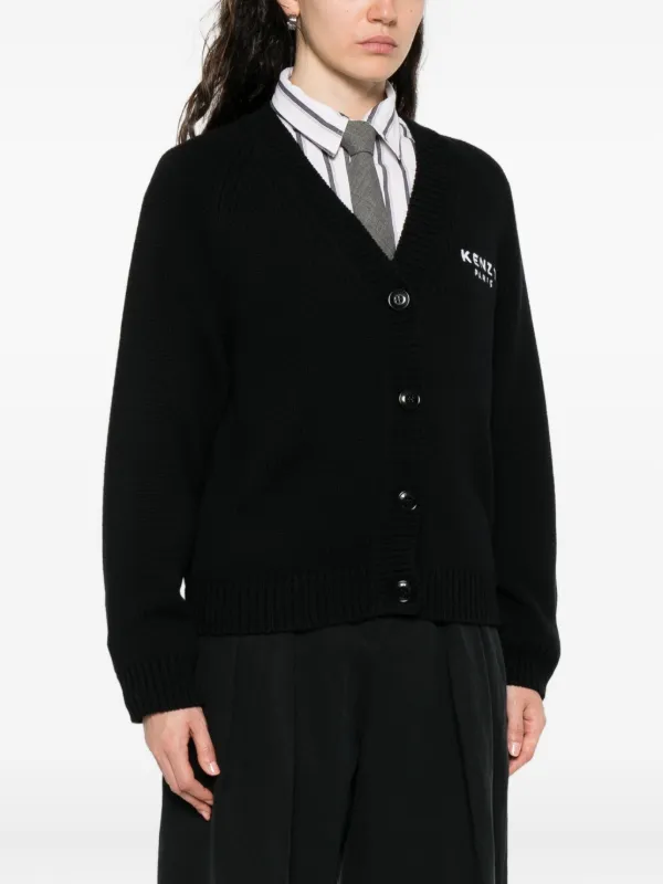 トップス KENZO BOKE FLOWER CREST CARDIGAN KENZO Boke Flower Crest Cardigan Beige at CareOfCarl.com