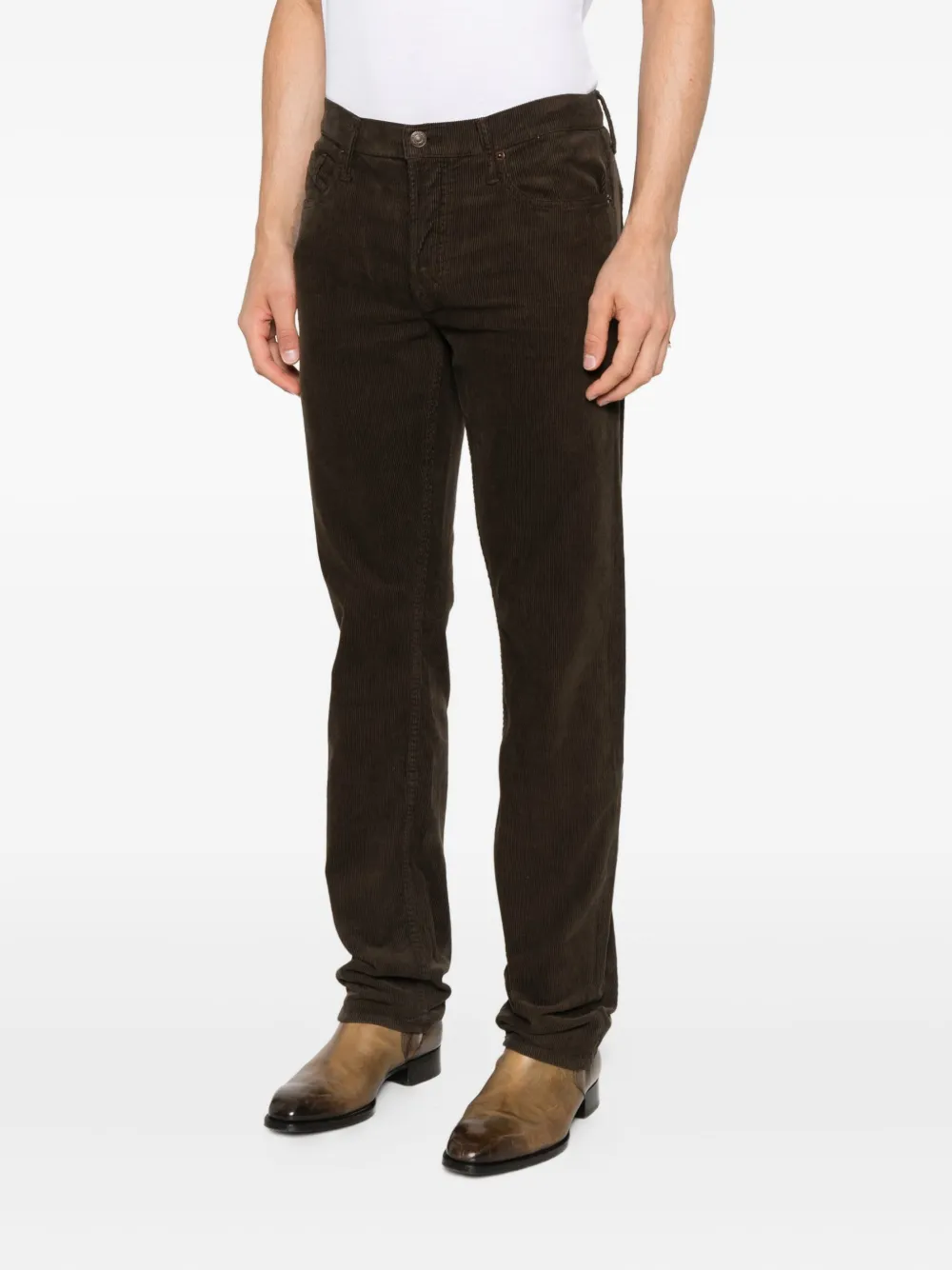 TOM FORD Ribfluwelen broek Groen