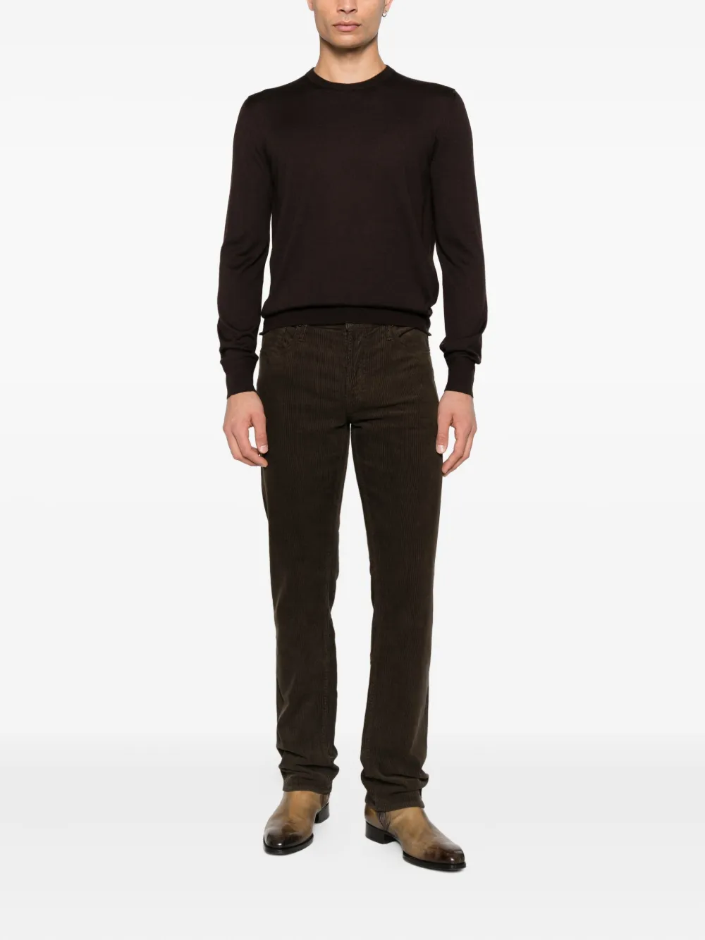 TOM FORD Ribfluwelen broek Groen