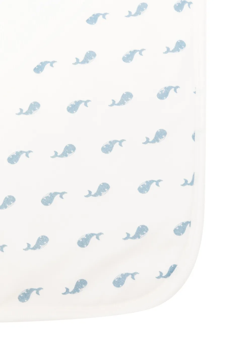 Petit Bateau whale-print cotton blanket Wit