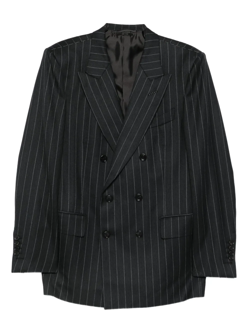 TOM FORD pinstripe double-breasted suit Grijs