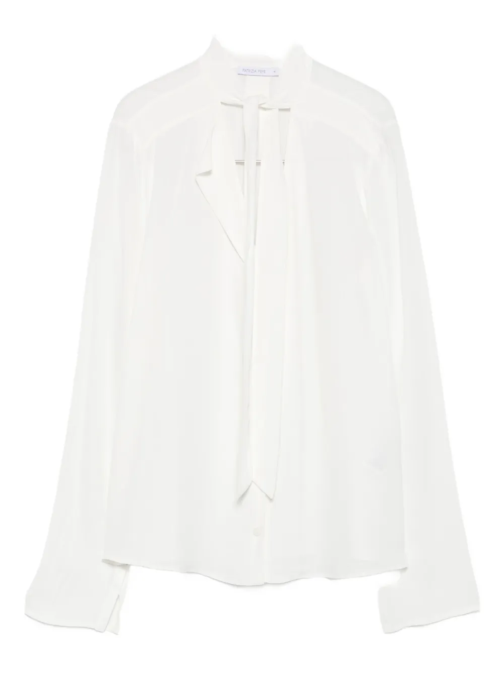 Patrizia Pepe Tie-neck Blouse In White