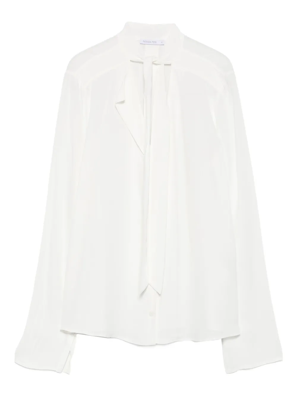 Patrizia Pepe Shirt met gestrikte hals Wit