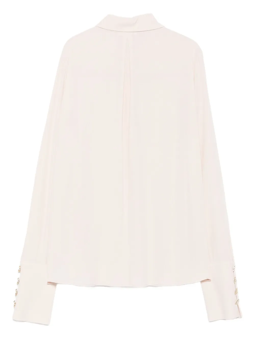 Patrizia Pepe Button-cuff Blouse In Neutral