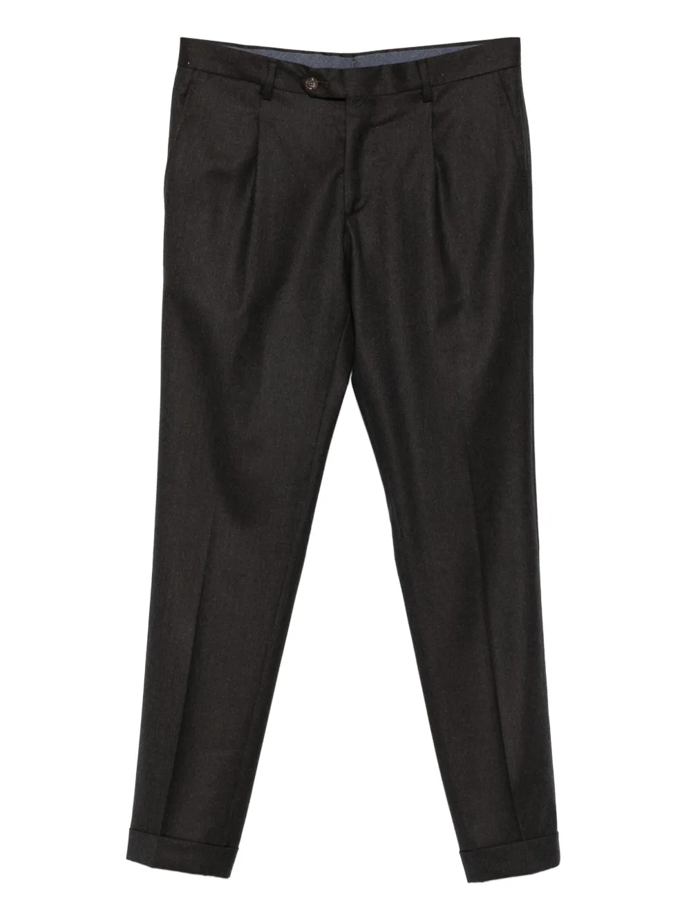 Barba Napoli geplooide wollen broek Bruin