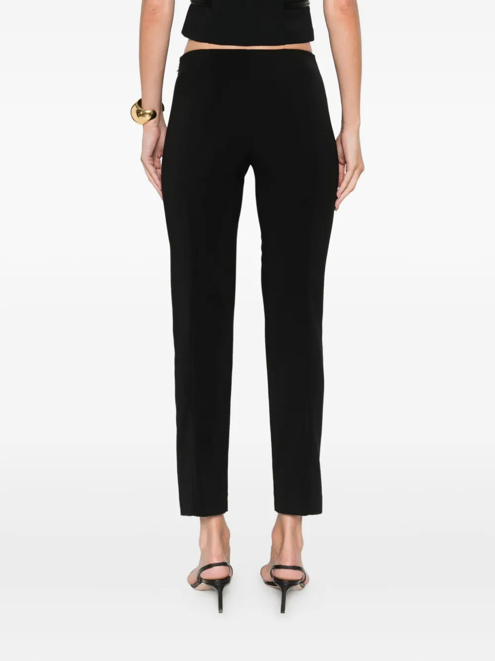 Patrizia Pepe elastic-waist trousers Zwart
