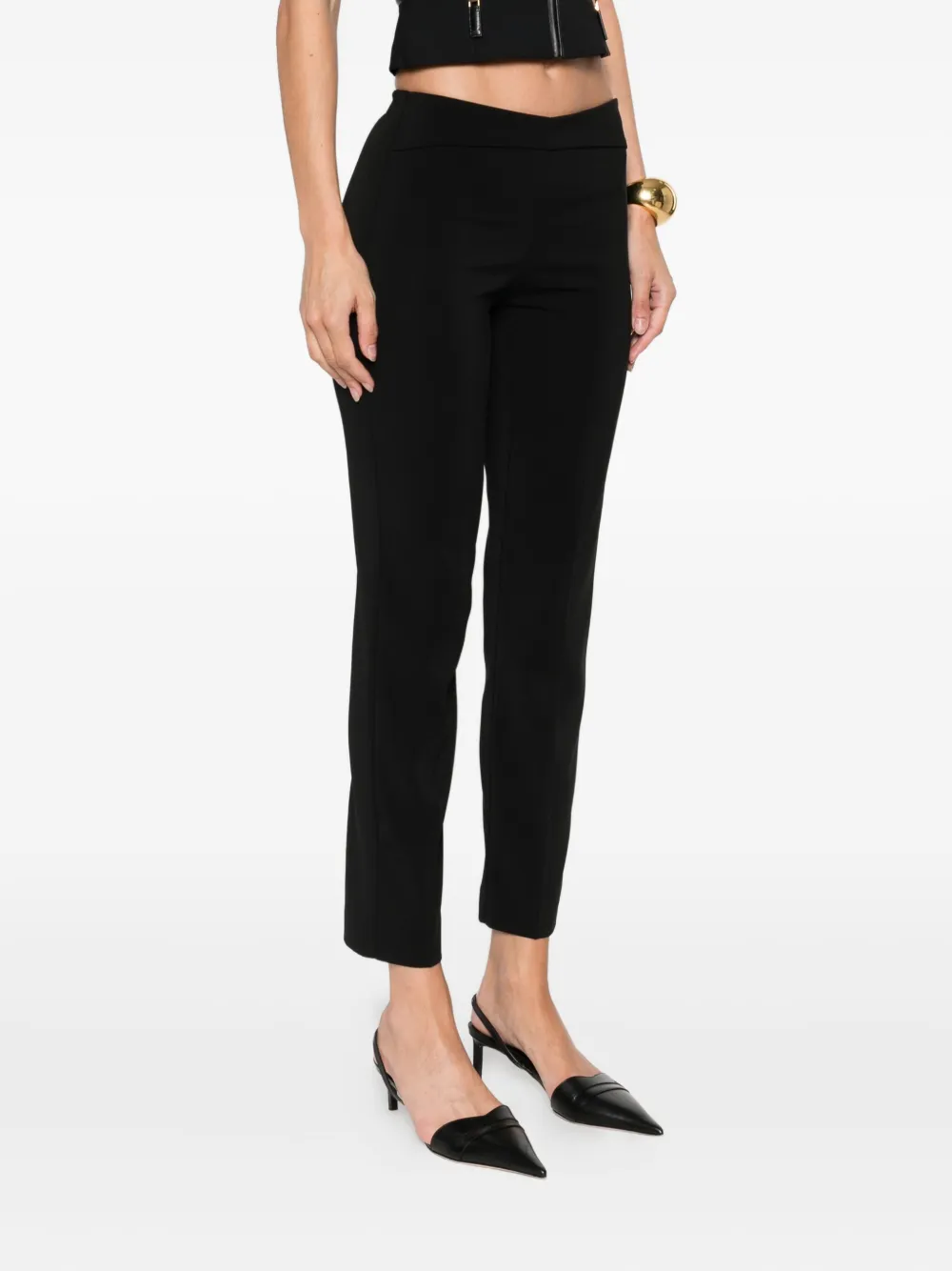 Patrizia Pepe elastic-waist trousers Zwart