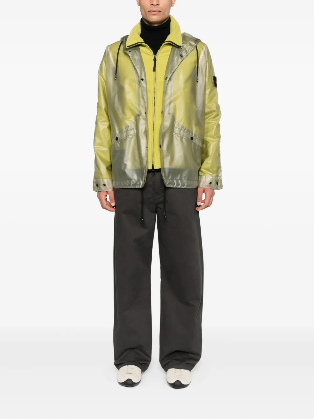 Stone Island hooded transparent raincoat | Hooded Jackets | Image 2