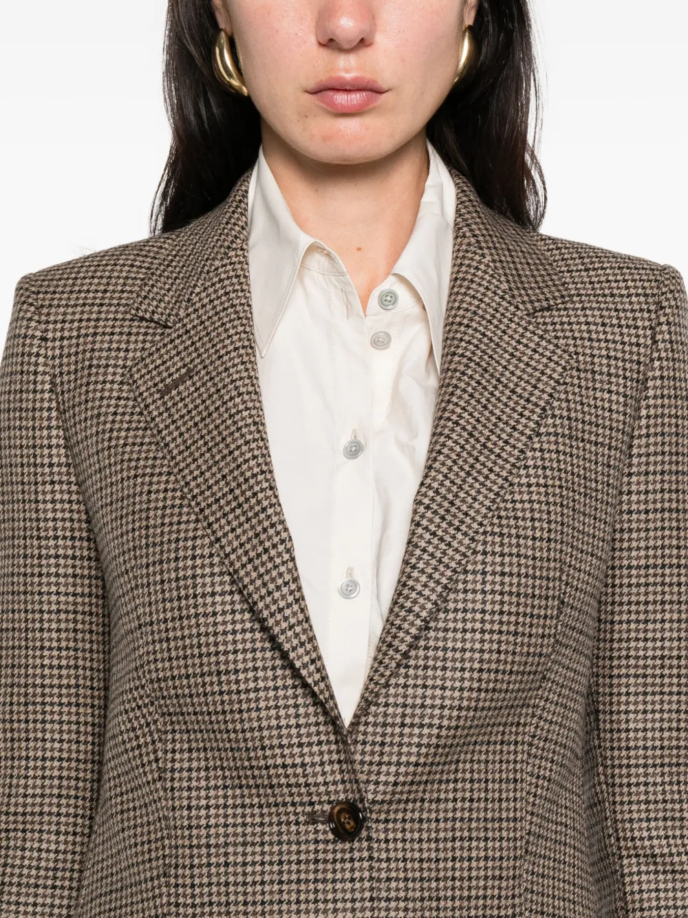Tagliatore houndstooth wool blazer Bruin
