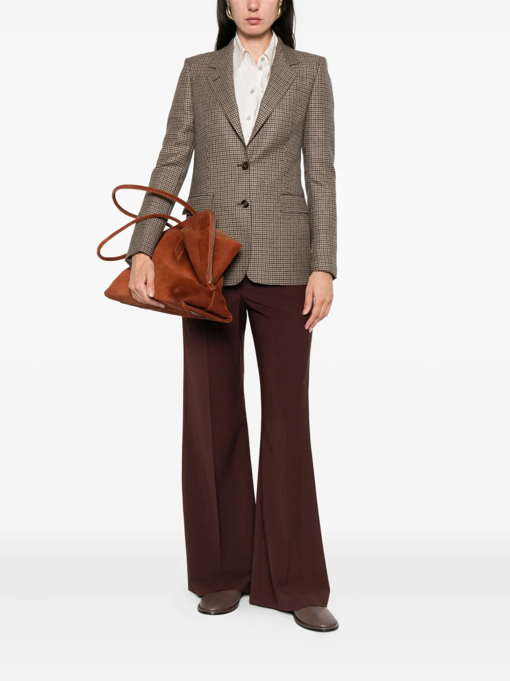 Tagliatore houndstooth wool blazer Bruin