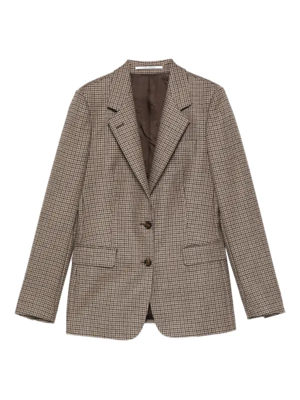 タリアトーレ ハウンドトゥース ジャケット Tagliatore ハウンドトゥース ジャケット | ブラウン | FARFETCH JP
