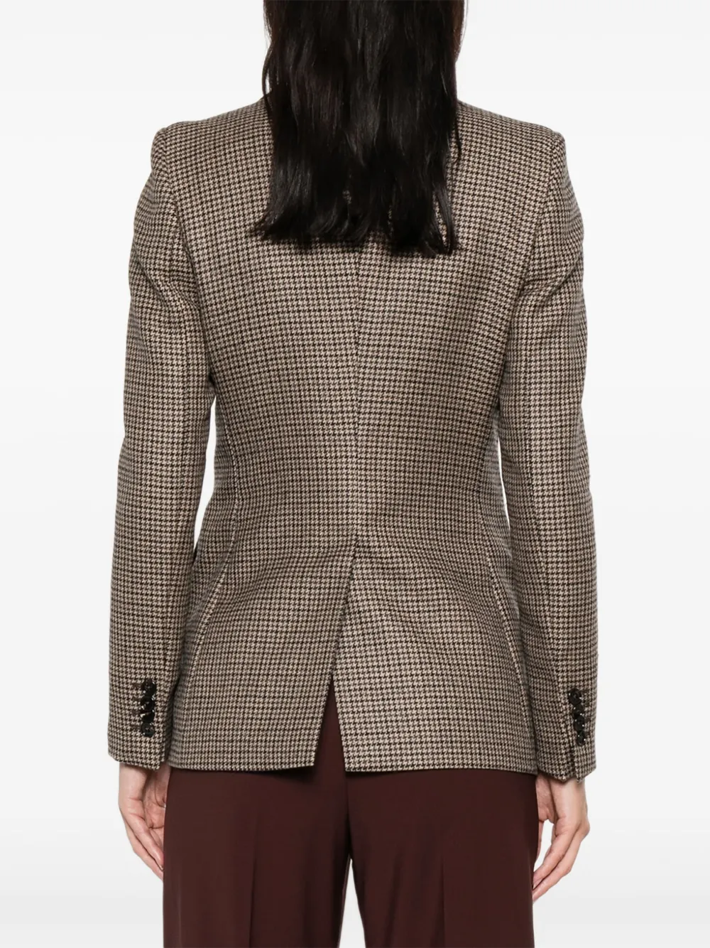 Tagliatore houndstooth wool blazer Bruin