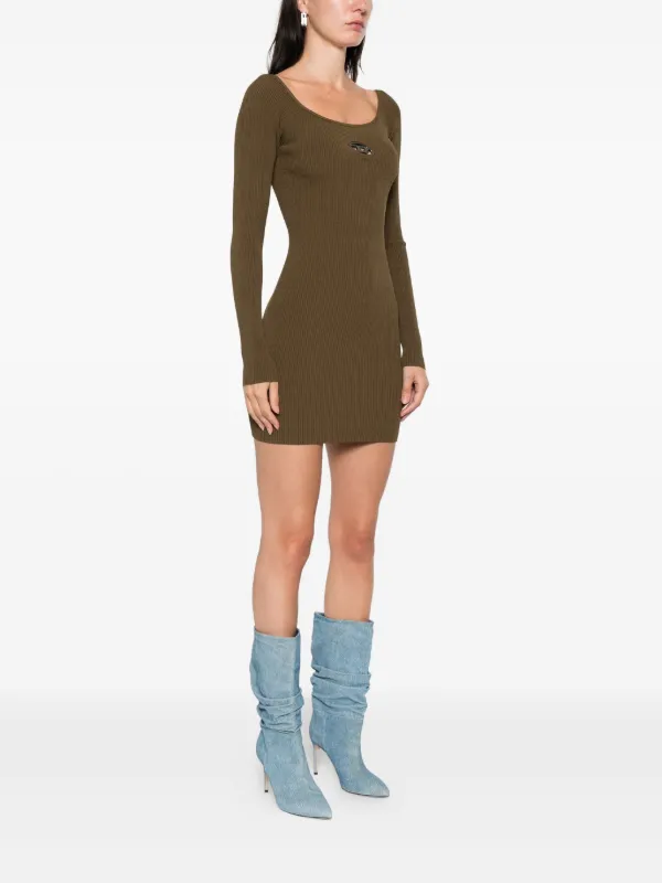 diesel ribbed dress Diesel M-CADDIX Womens Brown Dresses