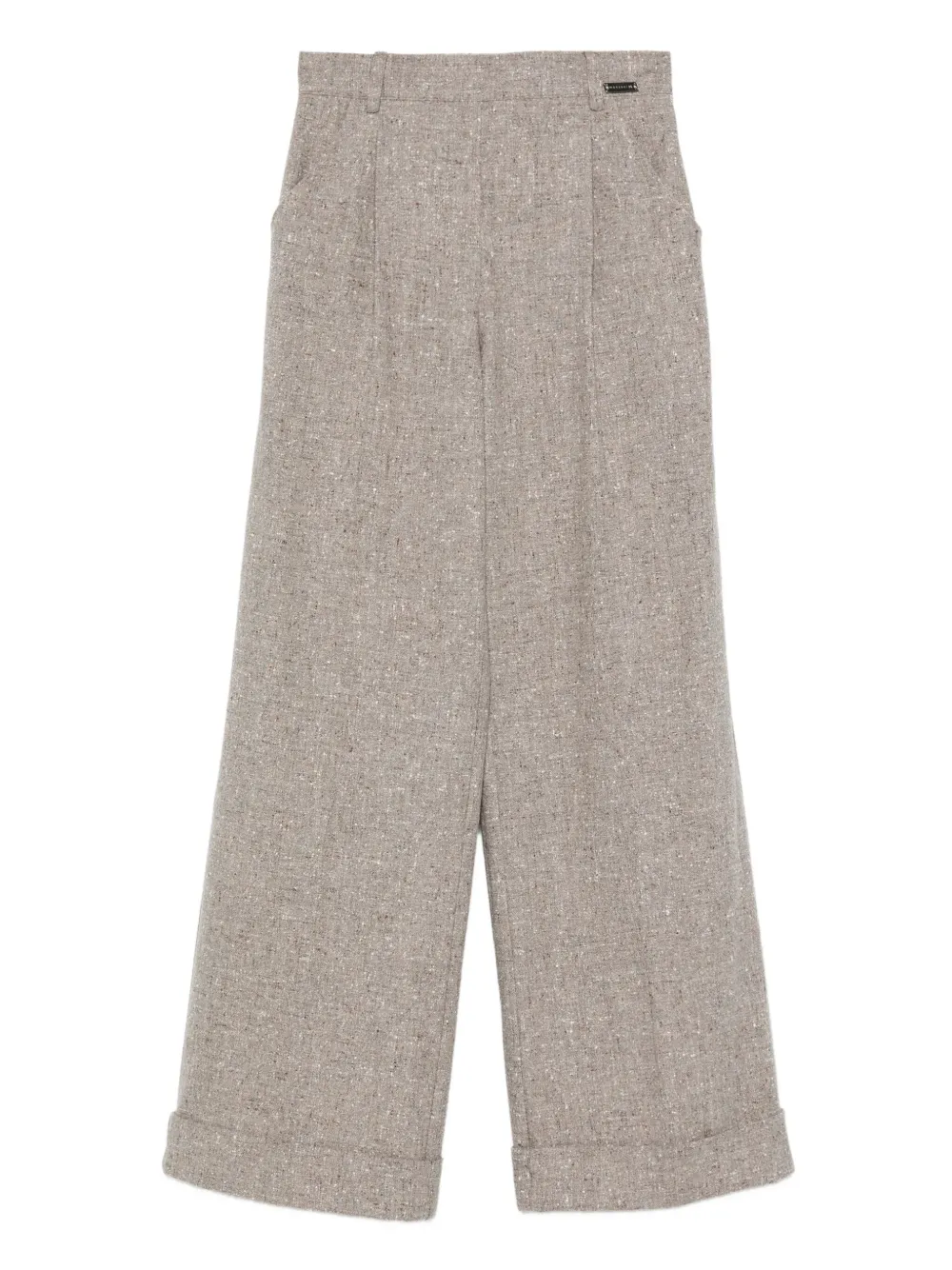 Manzoni 24 tweed wide-leg trousers | Neutrals | Image 1