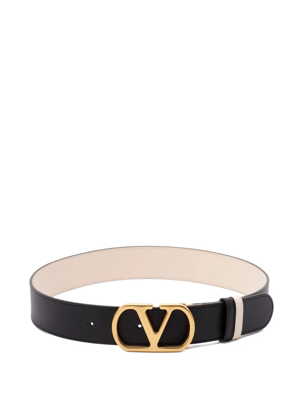 Valentino Garavani VLogo leather belt Zwart