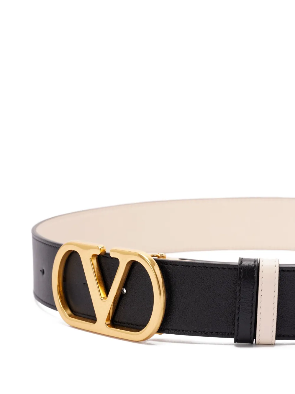 Valentino Garavani VLogo leather belt Zwart