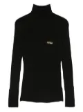 Elisabetta Franchi ribbed turtleneck embellished sweater - Black