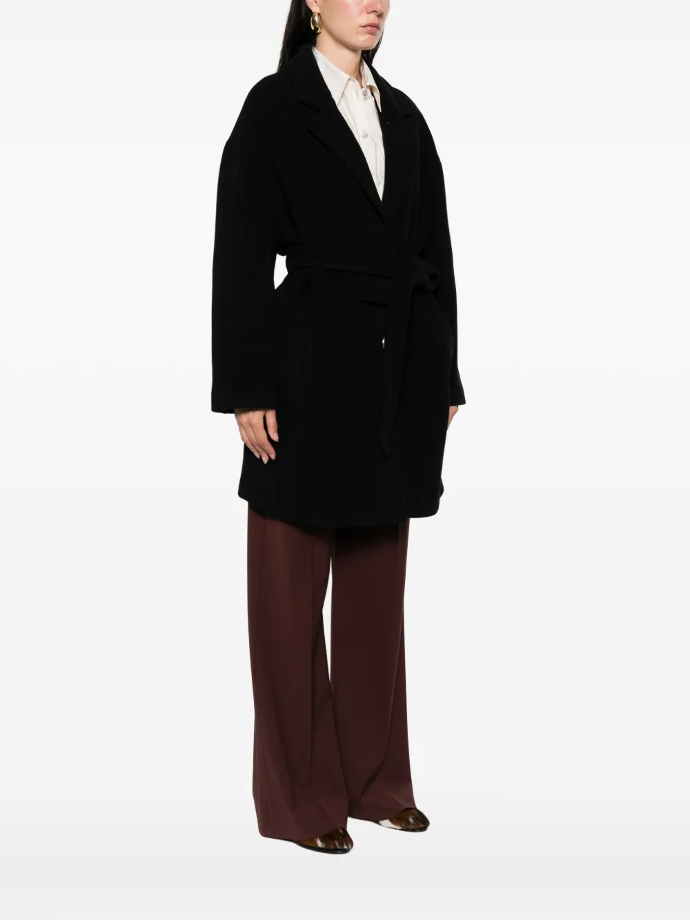 PINKO Trenchcoat met knoopsluiting en ceintuur Zwart