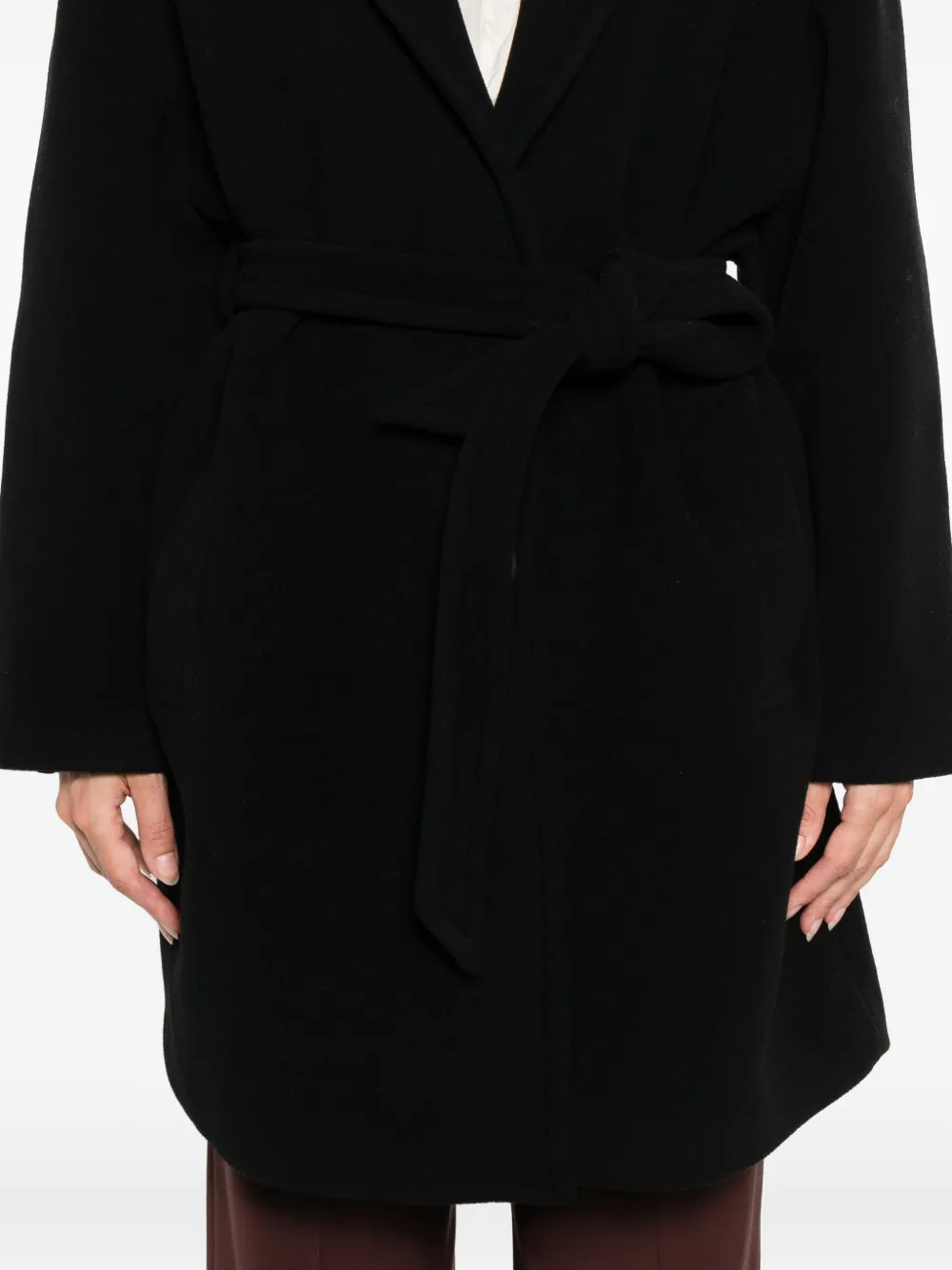 PINKO Trenchcoat met knoopsluiting en ceintuur Zwart