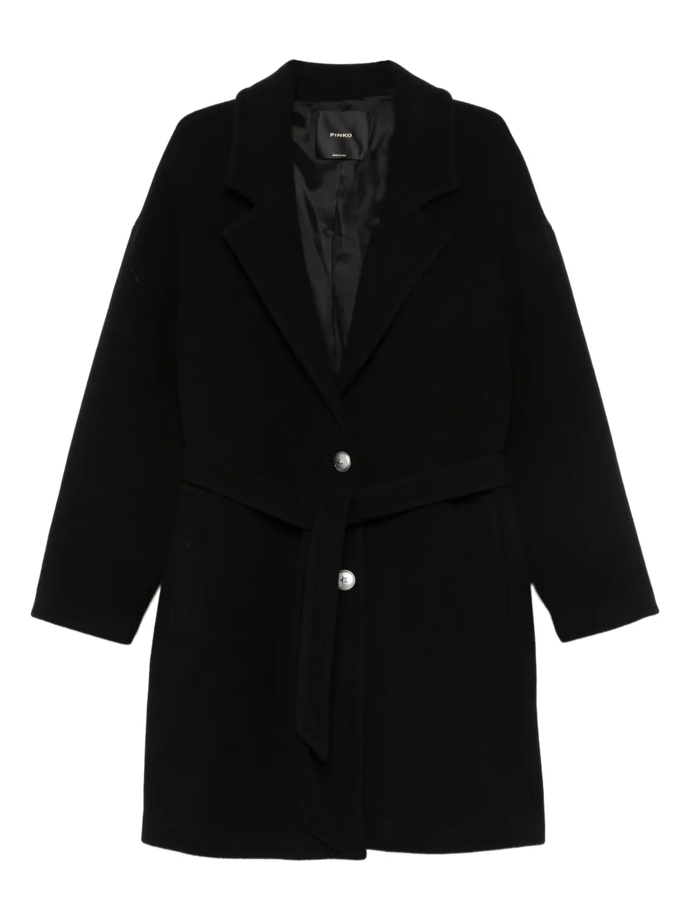 PINKO Trenchcoat met knoopsluiting en ceintuur Zwart