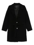 PINKO belted button-fastening coat - Black