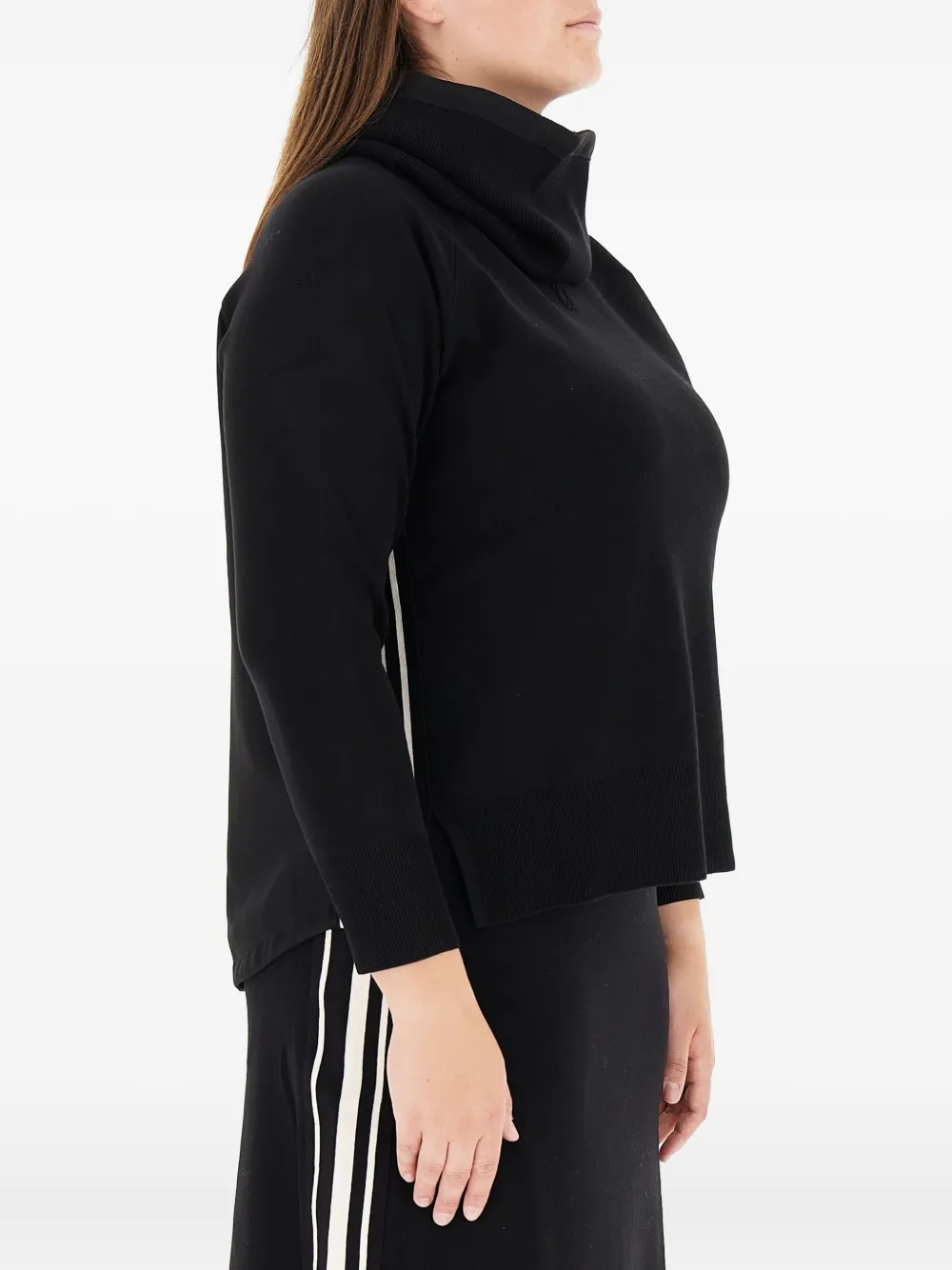 ELENA MIRO` cowl-neck side-stripe sweater | Knitted Sweaters | Image 2