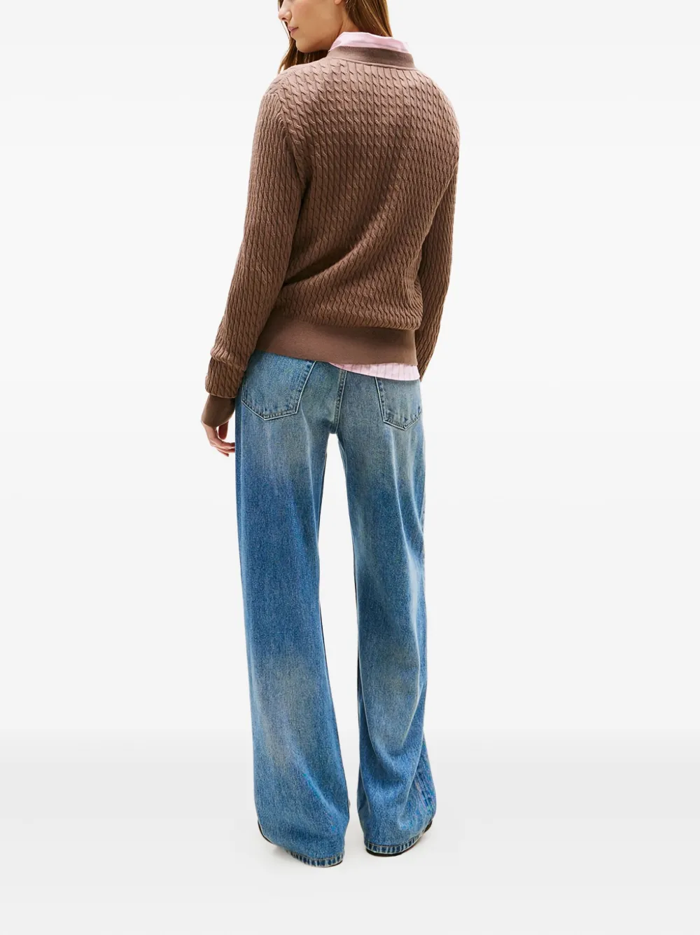 Tommy Hilfiger Chocolate-coloured Knitted Jersey In Brown