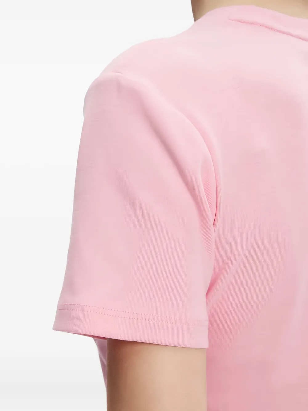 Tommy Hilfiger Embroidered-logo Cotton T-shirt In Pink
