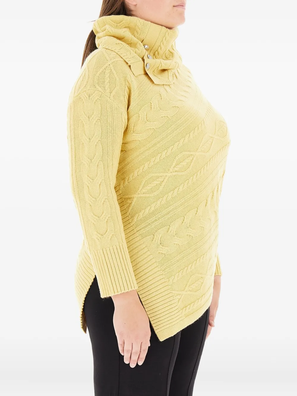 ELENA MIRO` cable-knit high-neck sweater | Knitted Sweaters | Image 2
