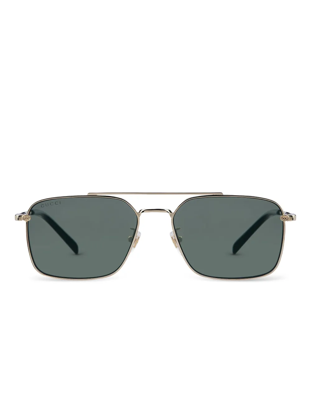 Gucci Eyewear Zonnebril met rechthoekig montuur Goud
