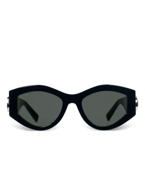 Gucci Eyewear ジオメトリックフレーム サングラス | ブラック