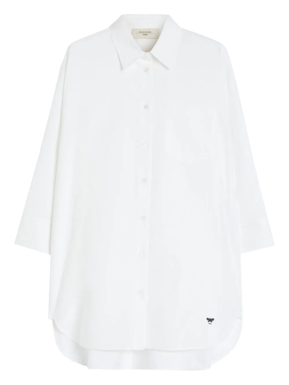 Weekend Max Mara pocket three-quarter sleeve shirt Wit