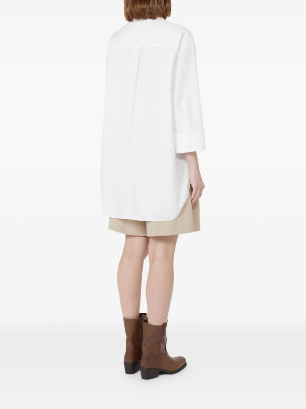 Weekend Max Mara pocket three-quarter sleeve shirt Wit